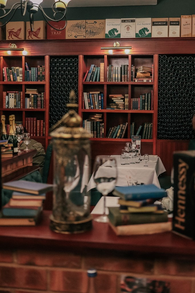 The Hussar Grill Book Rack