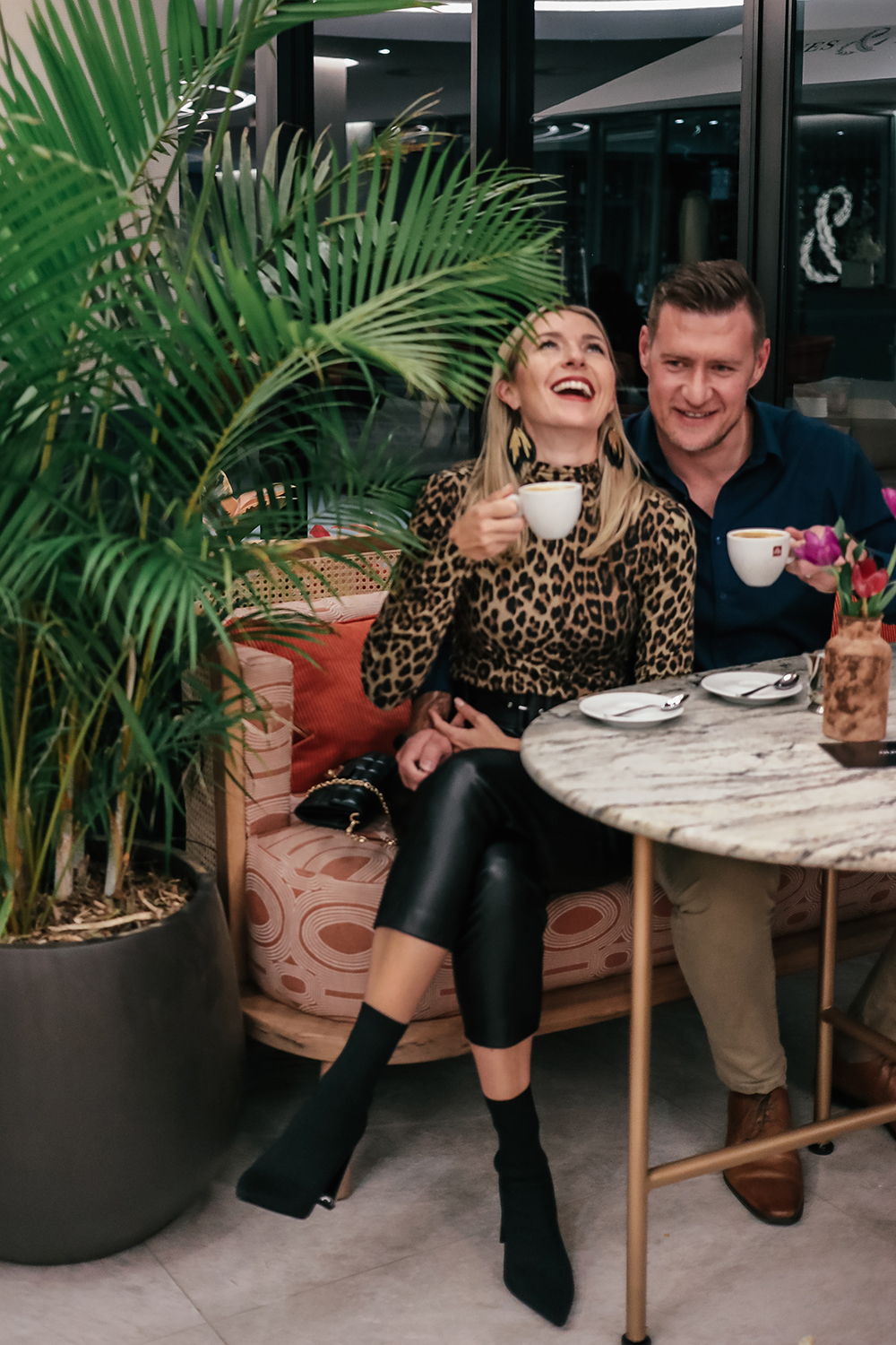 Olives & Plates Couple Laughing