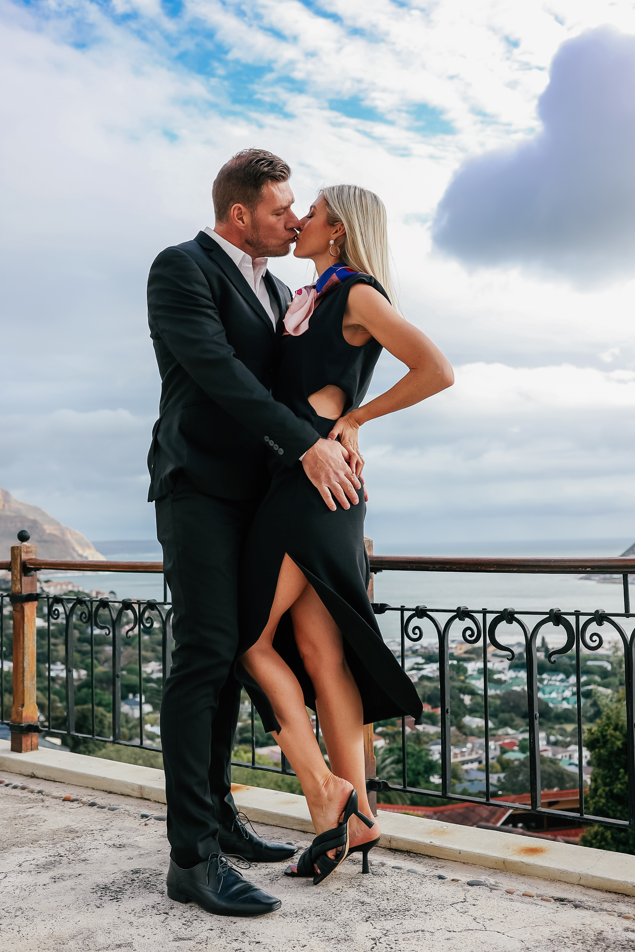 Homespun Couple Kissing