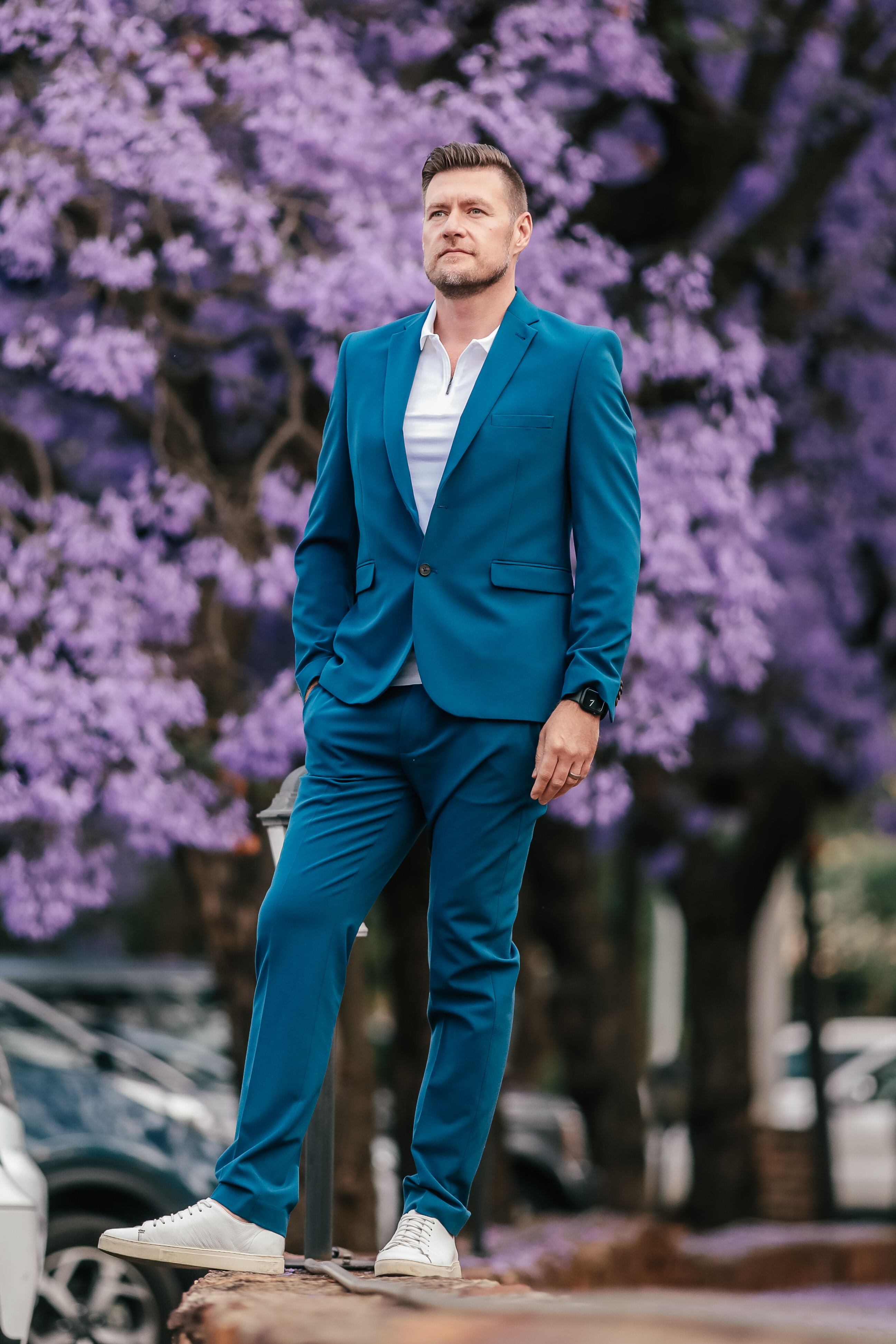 Blu Saffron Blue Suit