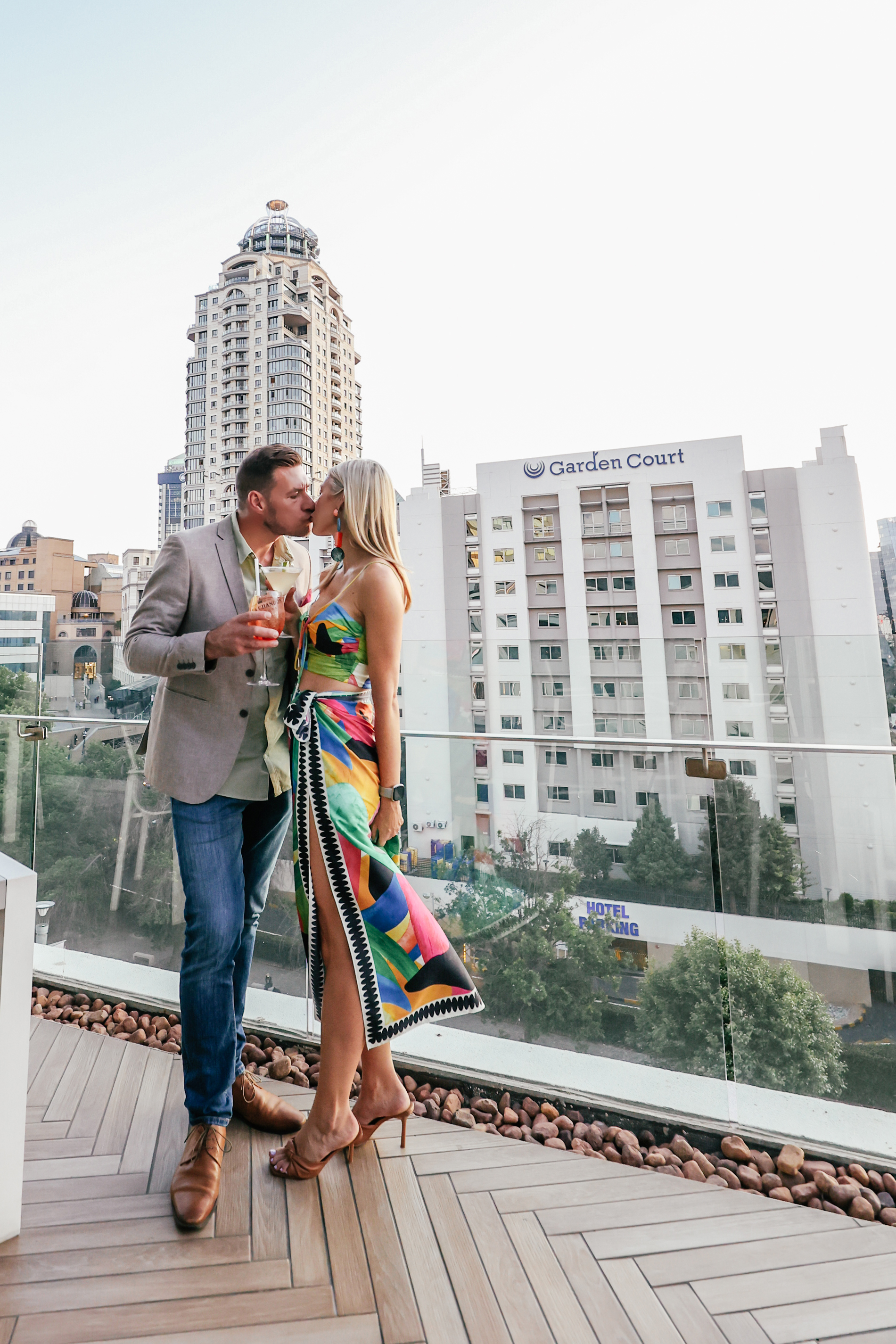Eclipse Couple Kissing Balcony