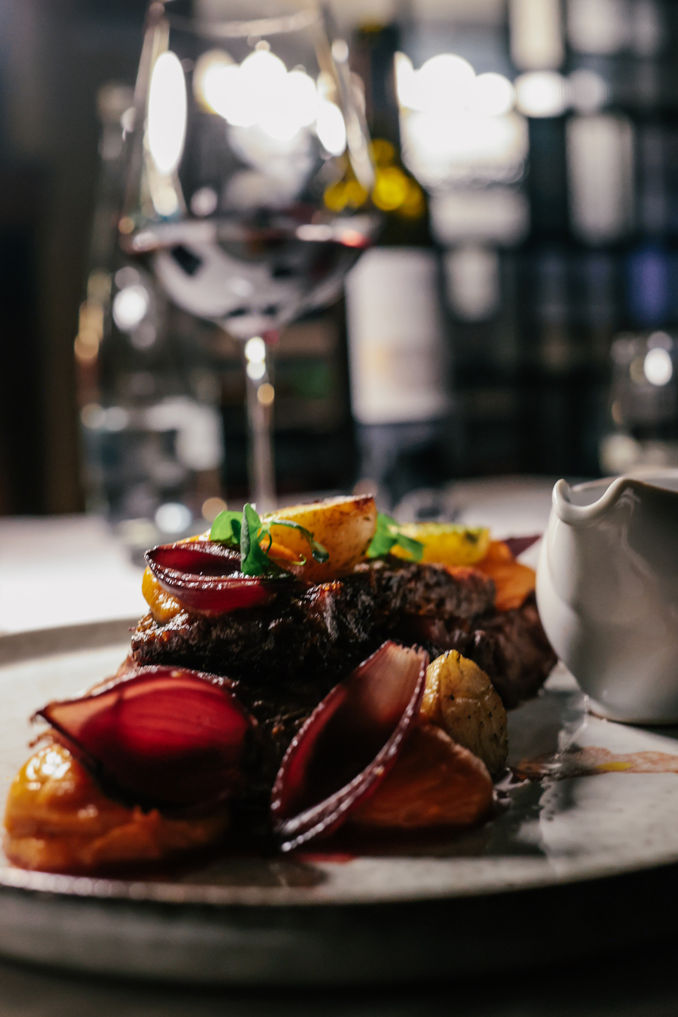 So Subtle Grilled Beef and Wine